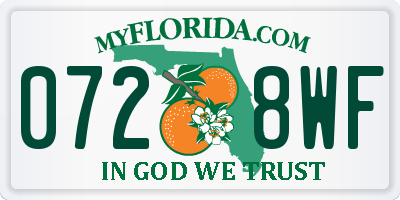 FL license plate 0728WF