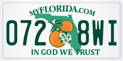 FL license plate 0728WI