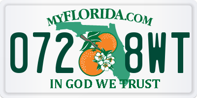 FL license plate 0728WT