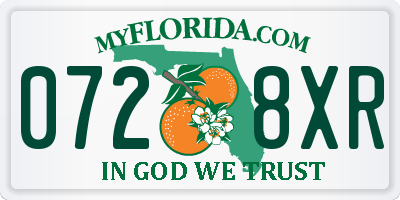 FL license plate 0728XR