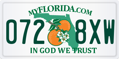 FL license plate 0728XW