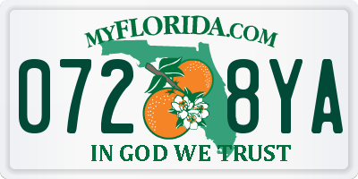 FL license plate 0728YA