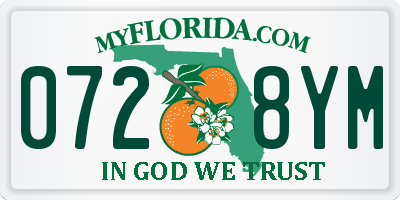 FL license plate 0728YM