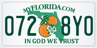 FL license plate 0728YO