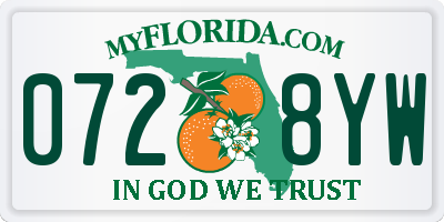 FL license plate 0728YW