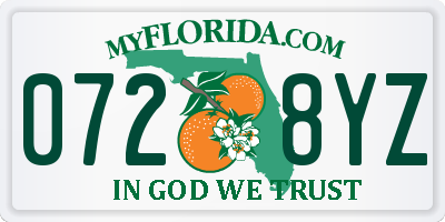 FL license plate 0728YZ