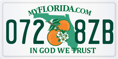 FL license plate 0728ZB