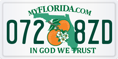 FL license plate 0728ZD