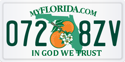 FL license plate 0728ZV