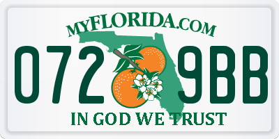 FL license plate 0729BB