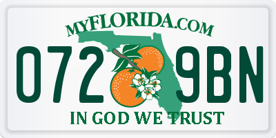 FL license plate 0729BN