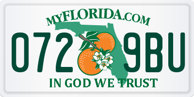 FL license plate 0729BU