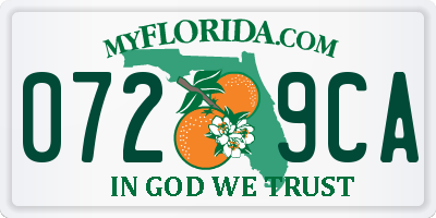 FL license plate 0729CA