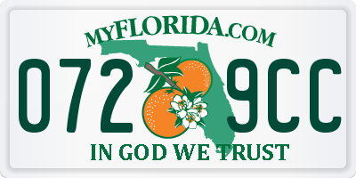 FL license plate 0729CC