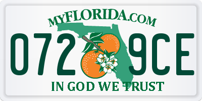 FL license plate 0729CE