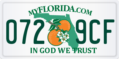 FL license plate 0729CF