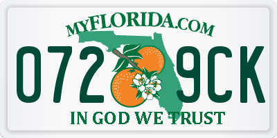 FL license plate 0729CK