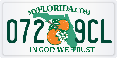 FL license plate 0729CL