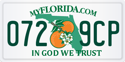 FL license plate 0729CP