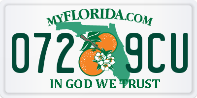 FL license plate 0729CU