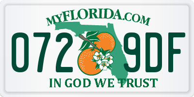 FL license plate 0729DF