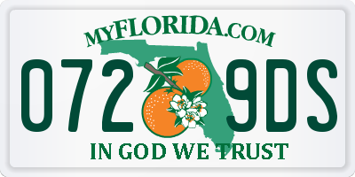 FL license plate 0729DS