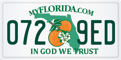 FL license plate 0729ED