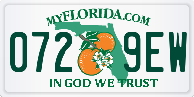 FL license plate 0729EW