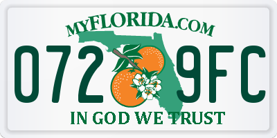 FL license plate 0729FC