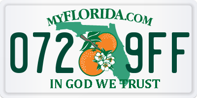 FL license plate 0729FF