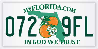 FL license plate 0729FL