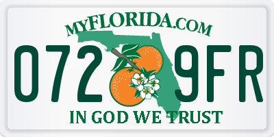 FL license plate 0729FR