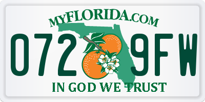 FL license plate 0729FW