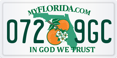 FL license plate 0729GC