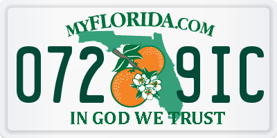 FL license plate 0729IC