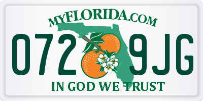 FL license plate 0729JG