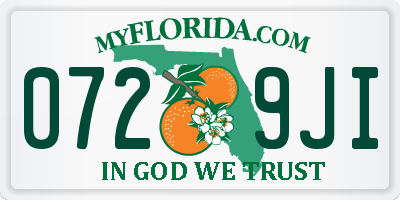 FL license plate 0729JI