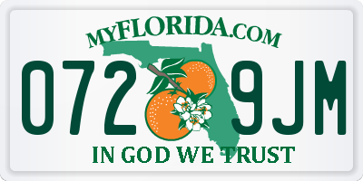 FL license plate 0729JM