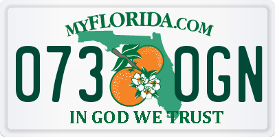 FL license plate 0730GN