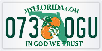 FL license plate 0730GU