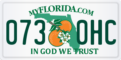 FL license plate 0730HC