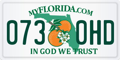 FL license plate 0730HD