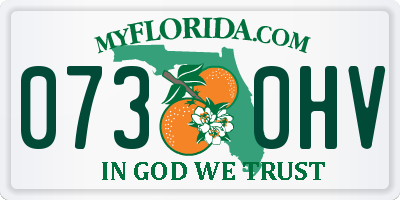 FL license plate 0730HV