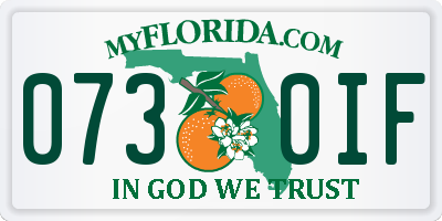 FL license plate 0730IF
