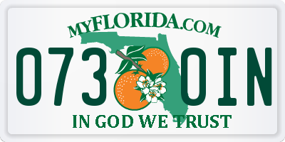 FL license plate 0730IN