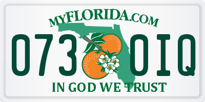 FL license plate 0730IQ