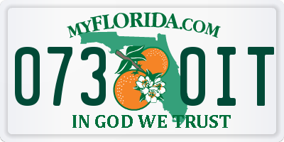 FL license plate 0730IT