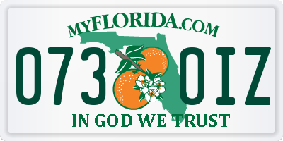 FL license plate 0730IZ