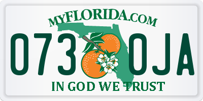 FL license plate 0730JA