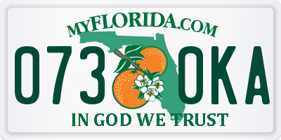 FL license plate 0730KA
